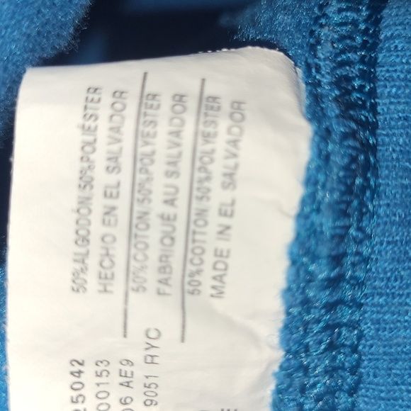 Hanes sweatshirt long sleeve turquoise blue size medium comfort blend - Picture 4 of 4
